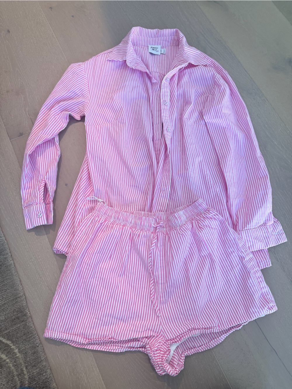 Princess Polly Pink & White Striped Pajama Set